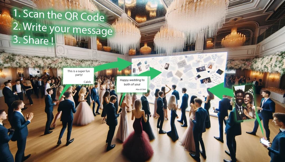 example of wedding with board